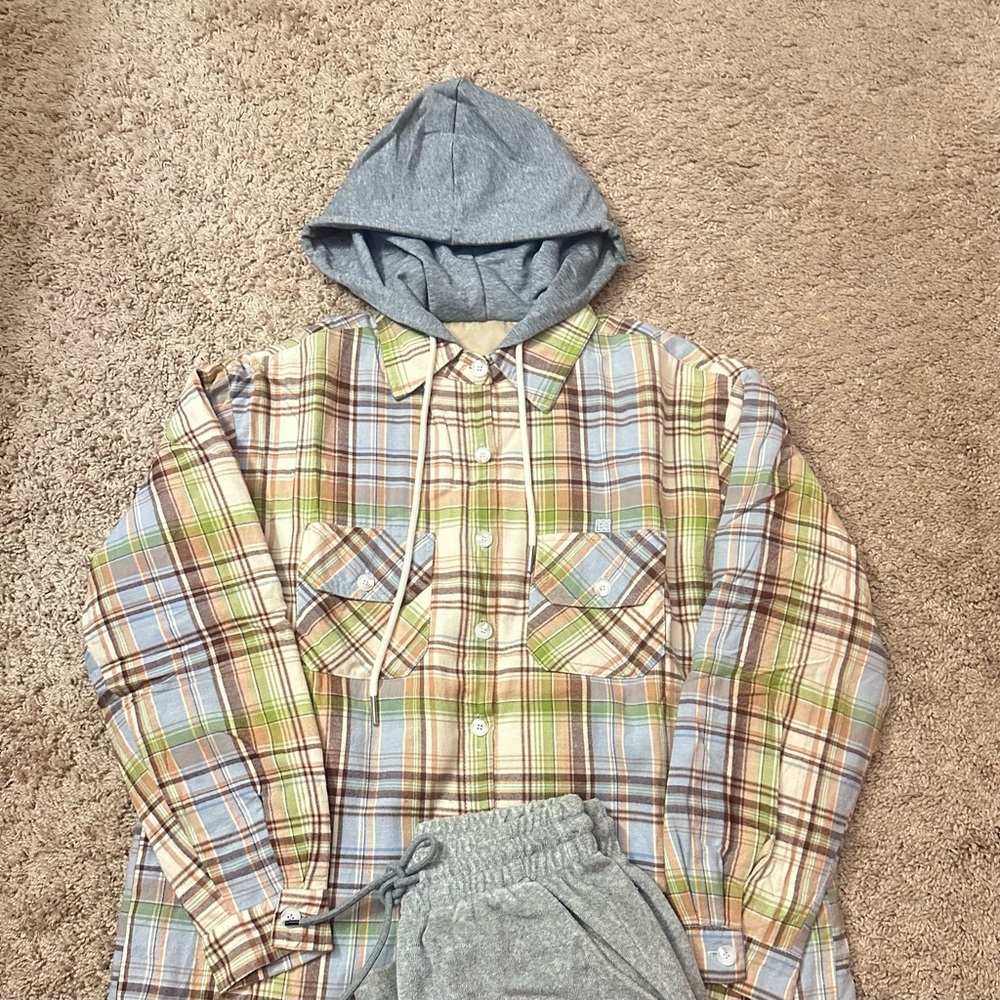 Quilted Shirt Jacket” 
 “Lightweight Padded Shacket - Picture 4 of 8
